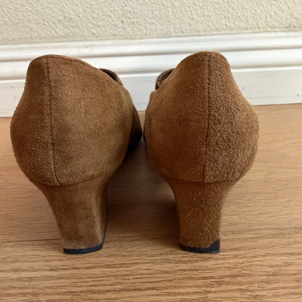 NWOB Karen Scott Brown Suede Low Heel Pumps Womens Size 10 Comfort Shoes